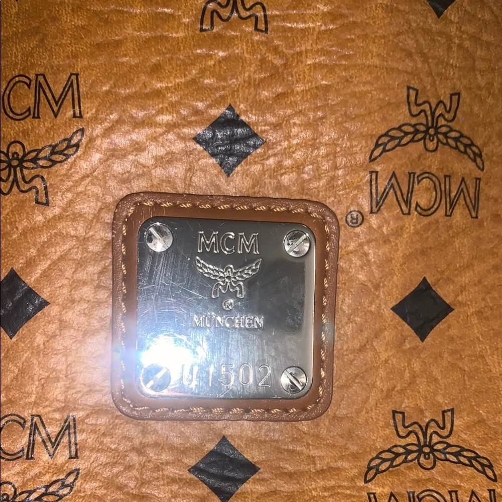 MCM Brown Monogrammed Leather Tote EUC Authentic